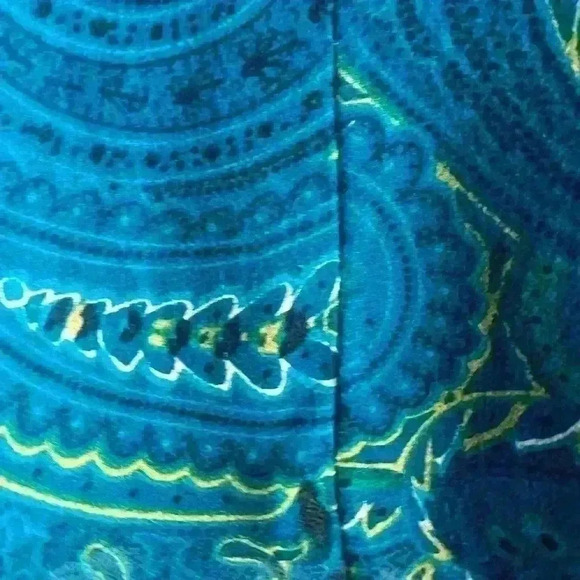 Vintage New York City Design Co Paisley Green Fairy Core Silk Tunic Medium - Picture 8 of 10